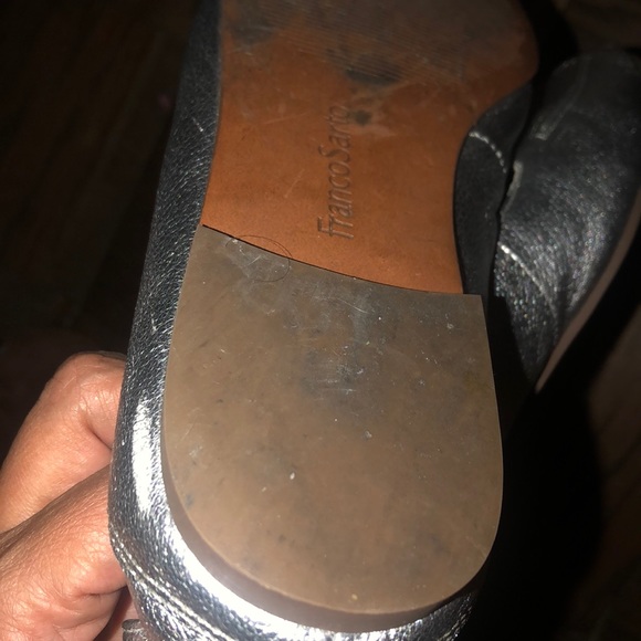 FRANCO SATRO SHOE SLIVER LEATHER FLATS SIZE 10 - Picture 8 of 8